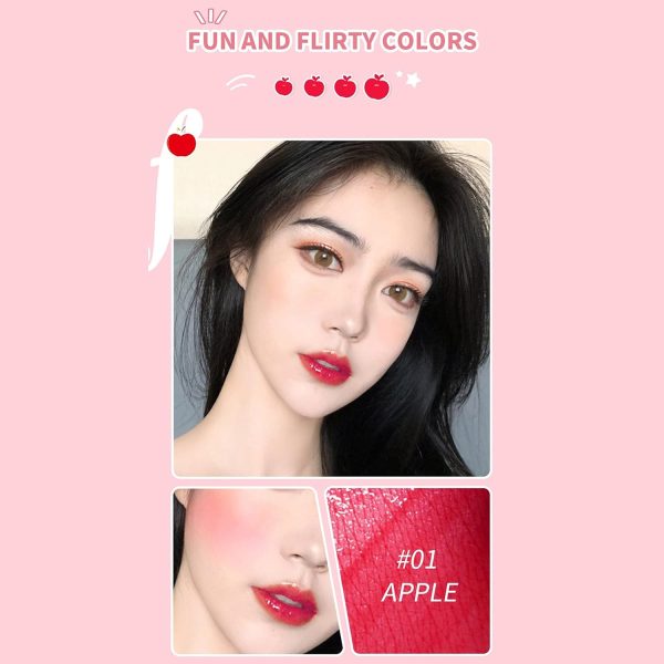 Moisturizing Lip Stain Women Hydrating Lip Dye Cheek Blush-3