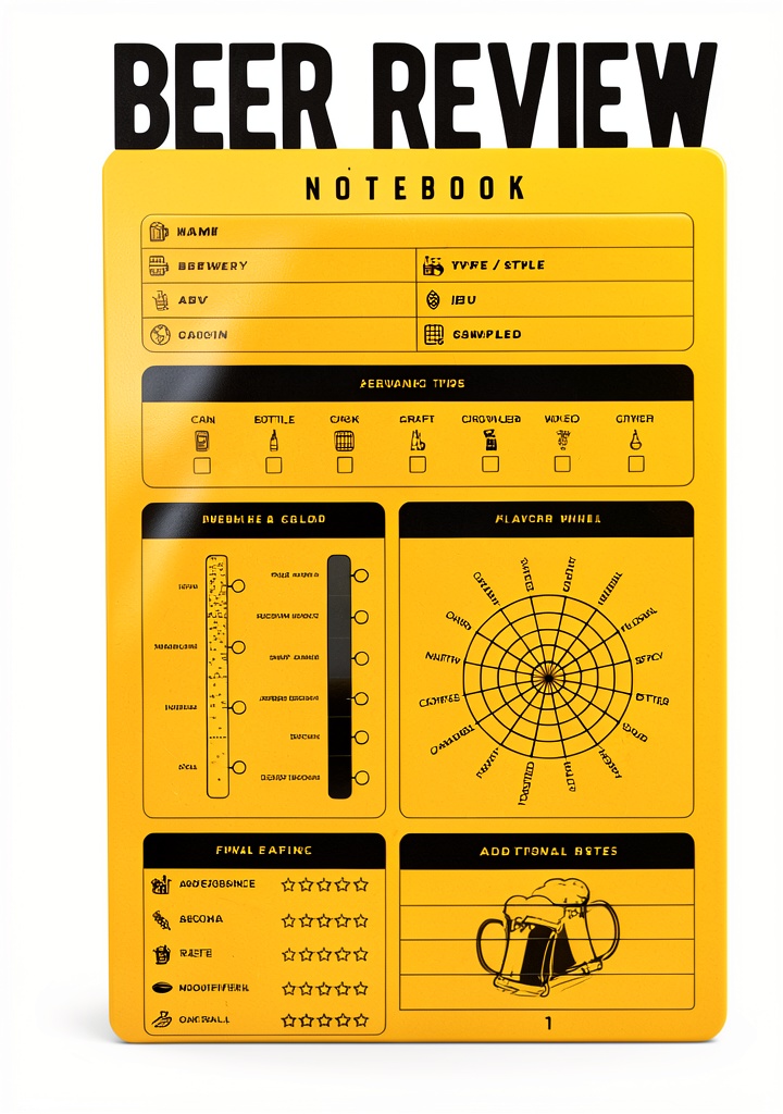 Beer book open on a table with brewing ingredients