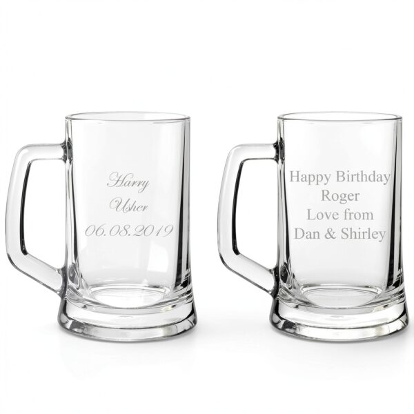Personalised Beer Mug Say it with Glass Engraved Gift-6