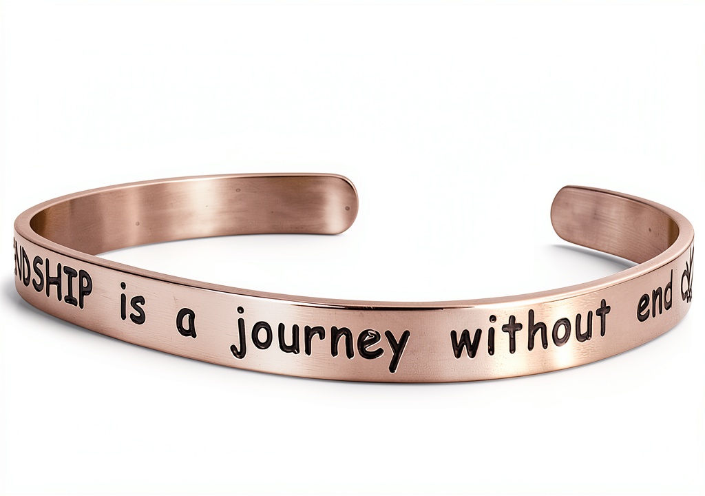 Qina C Rose Gold Friendship Bracelet on a wrist
