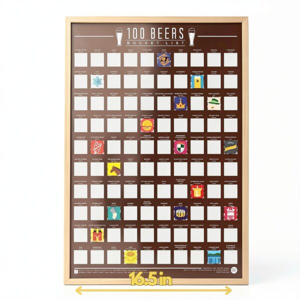 World Beers Scratch Off Poster UK Made Interactive Gift-1