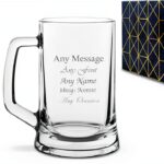 Personalised Beer Mug Say it with Glass Engraved Gift-0