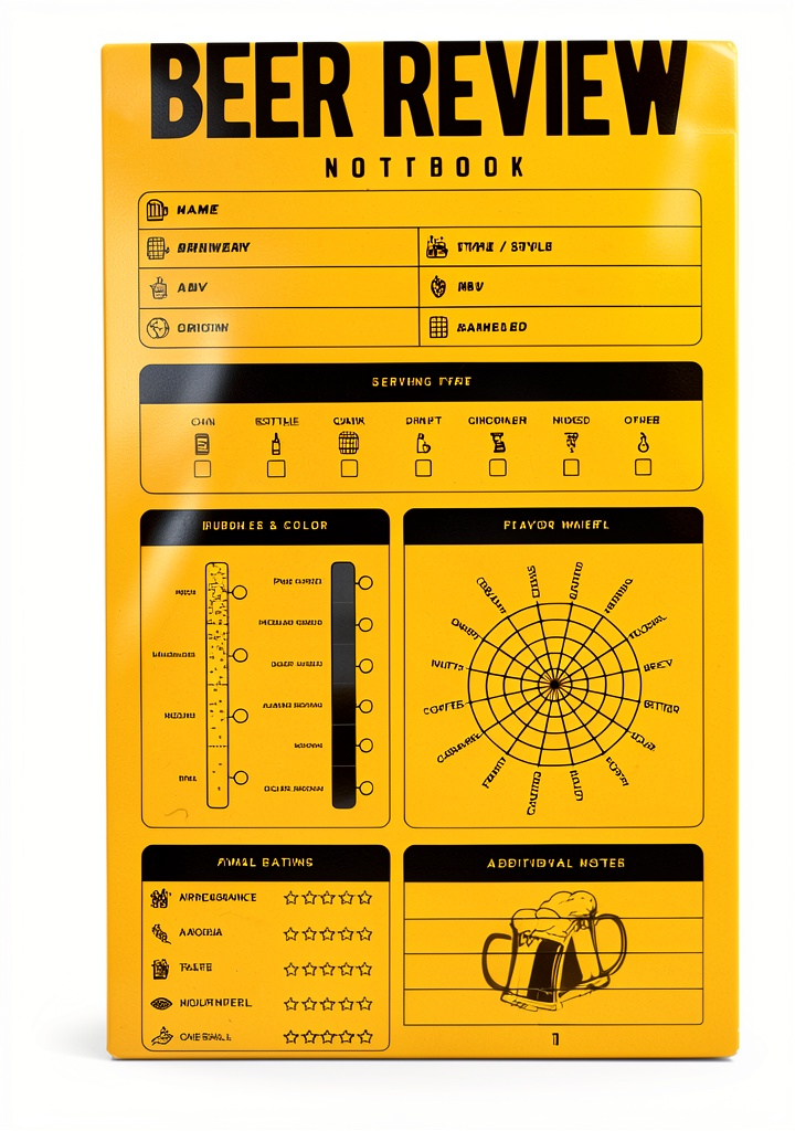 Beer book open on a table with a glass of beer