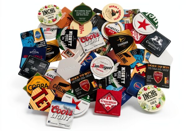 Generic Beer Coasters Multicolor Cardboard Bar Mats Man Cave-0