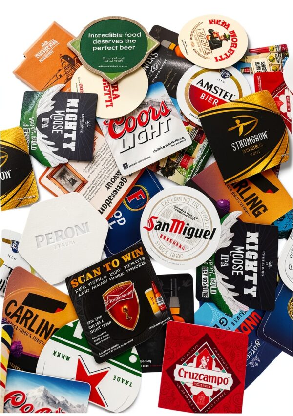 Generic Beer Coasters Multicolor Cardboard Bar Mats Man Cave-4