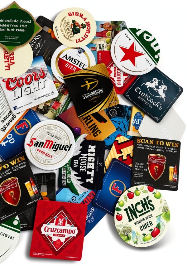 Generic Beer Coasters Multicolor Cardboard Bar Mats Man Cave-3