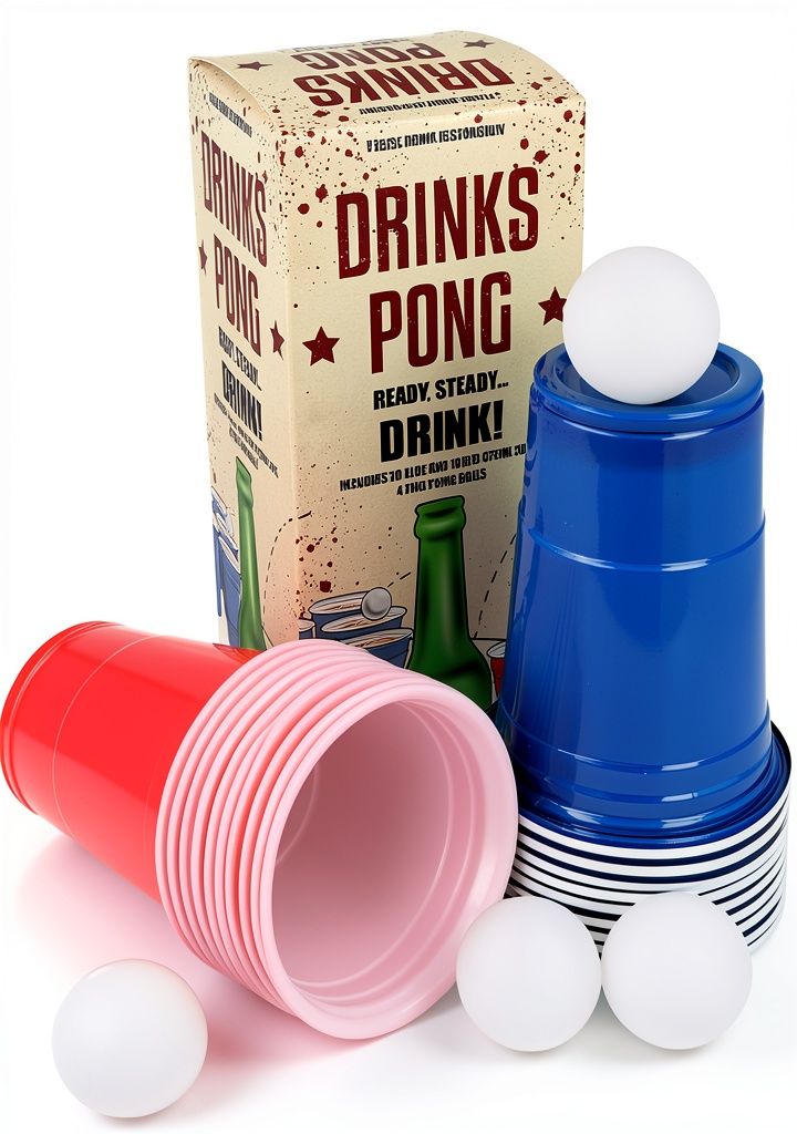 Beer Pong party game setup