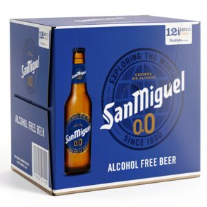 San Miguel Non-Alcoholic Beer 12 x 330ml Medium Lager 3.96L Pack-0
