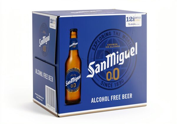San Miguel Non-Alcoholic Beer 12 x 330ml Medium Lager 3.96L Pack-0