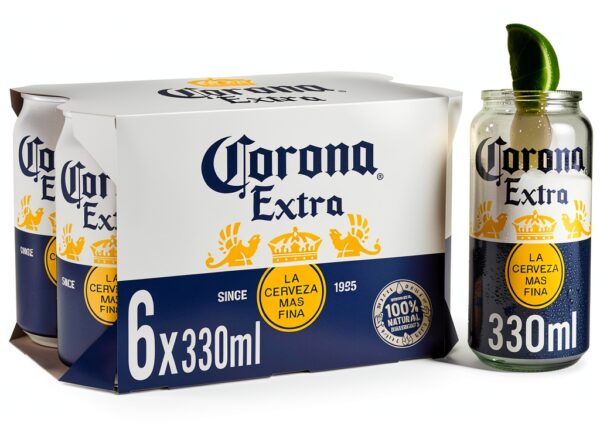 Corona Extra Premium Lager Beer 24x330ml Cans 4.5% ABV-1
