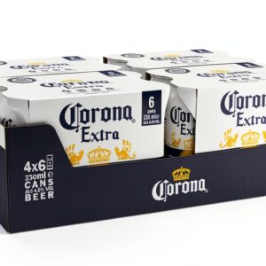Corona Extra Premium Lager Beer 24x330ml Cans 4.5% ABV-0