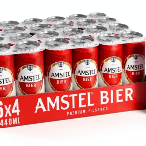 Amstel Light Decaf Lager 440ml Tin Pack of 24 Low Calorie-0