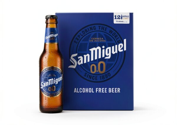 San Miguel Non-Alcoholic Beer 12 x 330ml Medium Lager 3.96L Pack-1